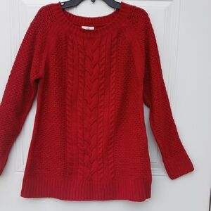 St. John's Bay Vibrant Red Crew Neck Sweater
